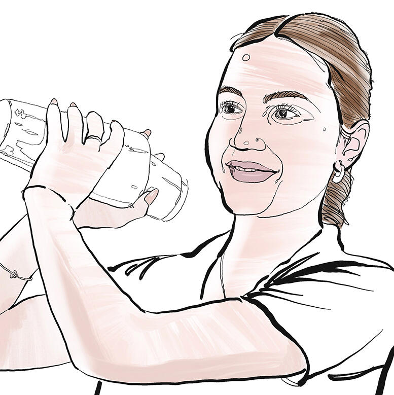 Young working bartender