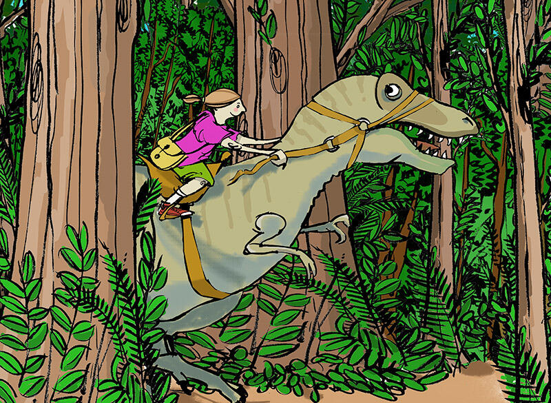Dinosaur art.