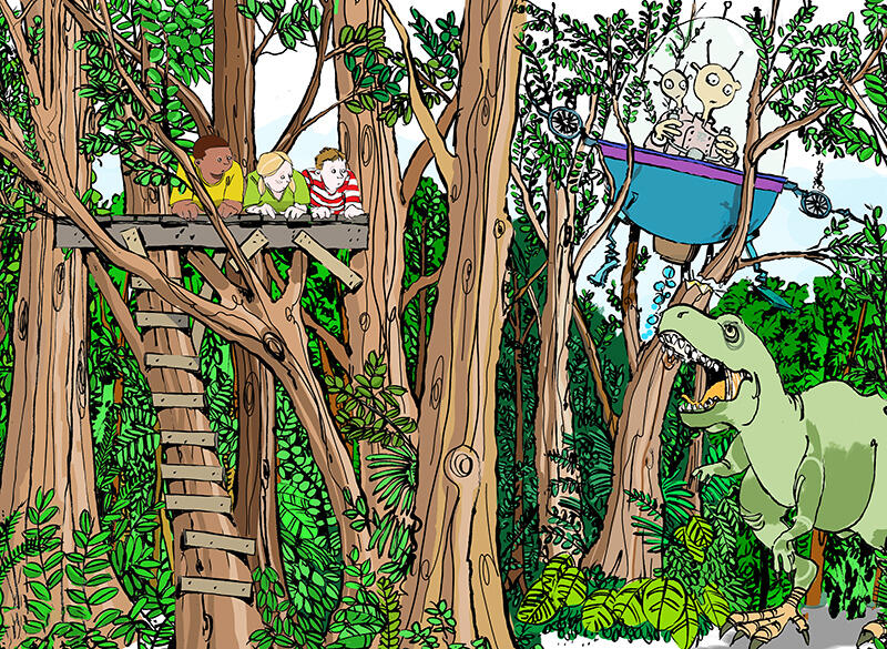 Dinosaur art.